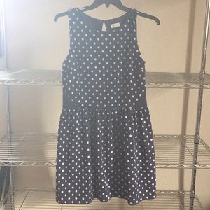 Knee length polka dot dress